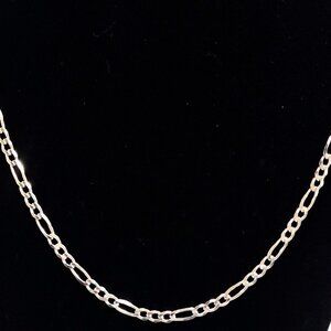 Unisex .925 Silver Figaro link Necklace